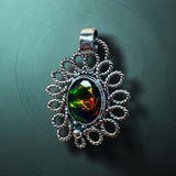 Black Ethiopian Opal 3 Carat Sterling Silver Pendant       $150