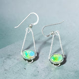 Ethiopian Opal Sterling Silver Earrings.   $80