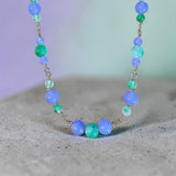 Lavender Jade and Green Jade Gold-filled Necklace       $90