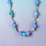 Lavender Jade and Green Jade Gold-filled Necklace       $90