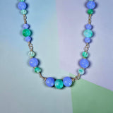 Lavender Jade and Green Jade Gold-filled Necklace       $90