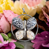 Petrified Wood Butterfly Sterling Silver Pendant.   $125