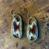Agate Sterling Silver Earrings. $50
