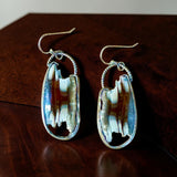 Agate Sterling Silver Earrings. $50