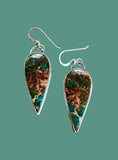 Jasper Sterling Silver Earrings $50