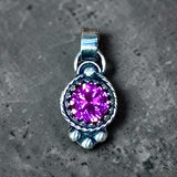 Ceylon Pink Sapphire Sterling Silver Pendant.    $125