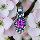 Ceylon Pink Sapphire Sterling Silver Pendant.    $125