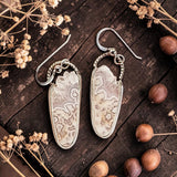 Tube Agate Sterling Silver Earrings.   $50