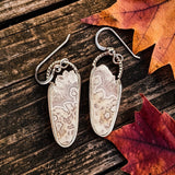Tube Agate Sterling Silver Earrings.   $50