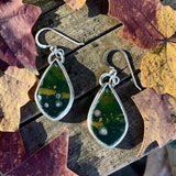 Bloodstone Sterling Silver Earrings.     $50