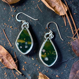 Bloodstone Sterling Silver Earrings.     $50