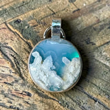 Plume Agate Sterling Silver Pendant    $60