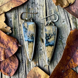 Tiger Dendritic Agate Sterling Silver Earrings.    $50