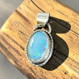 Ethiopian Opal 3 Carat Sterling Silver Pendant.    $90