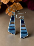 Banded Agate Sterling Silver Earrings.   $50