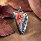 Indonesian Seam Agate Sterling Silver Pendant.   $90