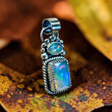 Ethiopian Opal 3+ Carat Sterling Silver Pendant.    $95
