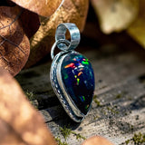 Black Ethiopian Opal 5.5 Carat Sterling Silver Pendant.   $150.00