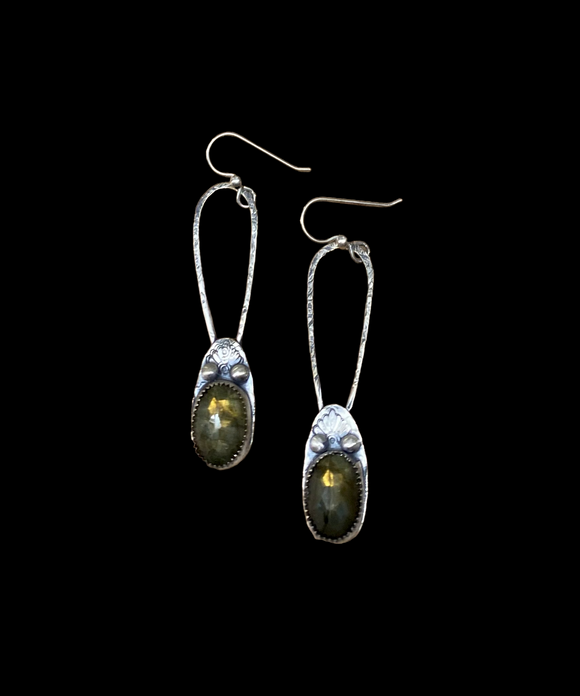 Labradorite sterling silver earrings $45