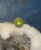 Yellow Zircon ( natural stone ) sterling silver ring sized to order.    $60