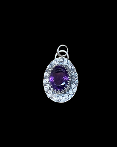 Amethyst sterling silver pendant  $55