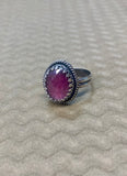 Ruby sterling silver ring SIZED TO ORDER $55