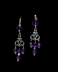 Amethyst sterling silver chandelier earrings.    $35
