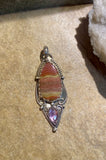 Turkish Wave and Amethyst large sterling silver pendant. $65 .
