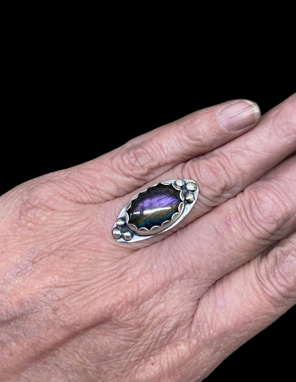 Labradorite sterling silver ring.    $50