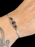 Garnet sterling silver cuff bracelet     $55