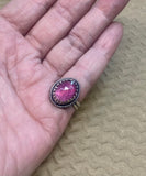 Ruby sterling silver ring SIZED TO ORDER $55