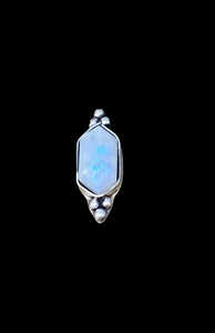 Moonstone sterling silver petite ring SIZED TO ORDER    $45