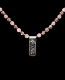 Pink Chalcedony necklace and sterling silver pendant set     $45