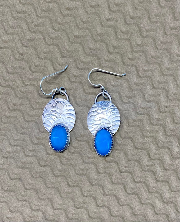 Chalcedony sterling silver earrings.  $40
