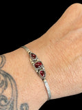 Garnet sterling silver cuff bracelet     $55