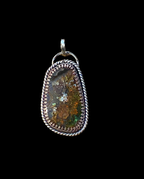 Indonesian Native Copper sterling silver pendant    $70