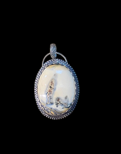 Maligano Jasper large sterling silver pendant.    $65