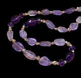 Ametrine and African amethyst gemstone necklace.      $75