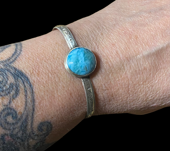 Larimar sterling silver cuff bracelet.   $55